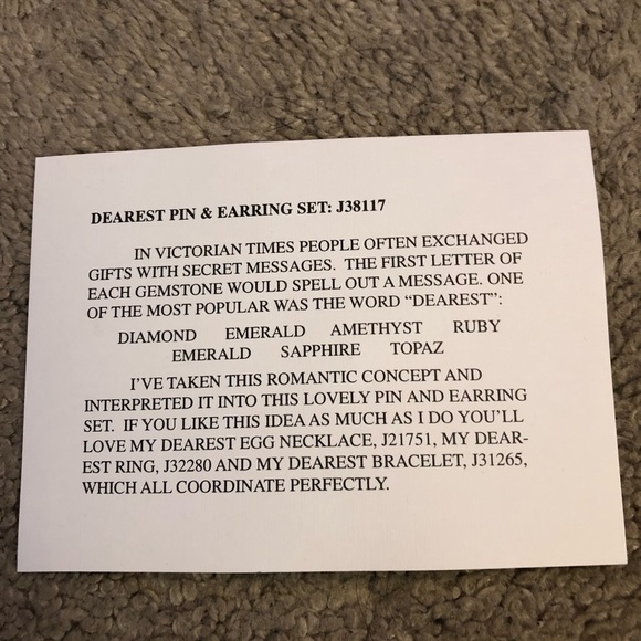 Joan Rivers “Dearest” Pin & Earring Set - Picture 3 of 4